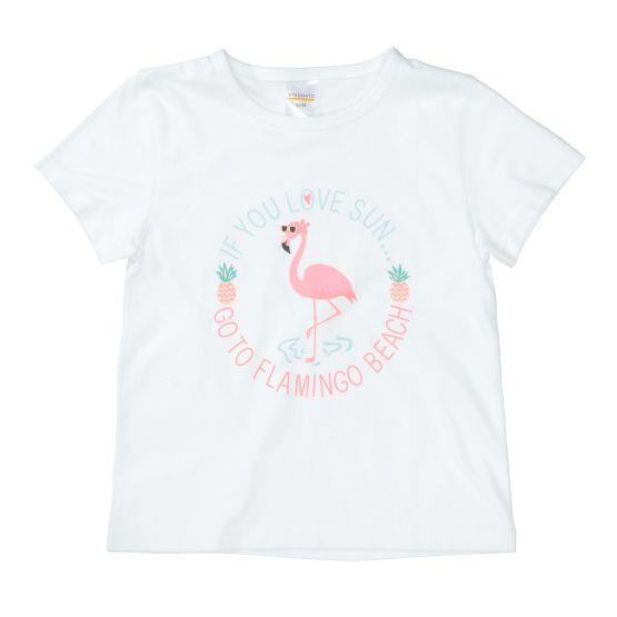 Schlafanzug kurz/Shorty Flamingo Mädchen Staccato