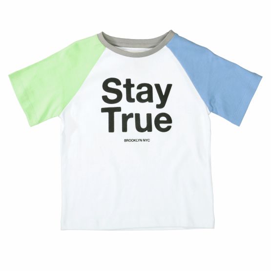 T-Shirt stay true Kontrastärmel Jungen Staccato