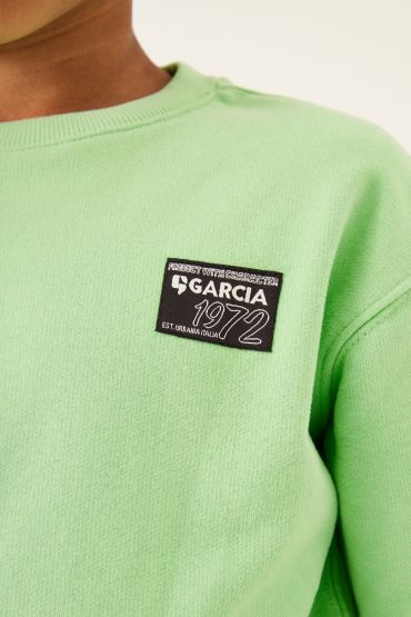 Sweatshirt Logopatch Rundhals Jungen Garcia