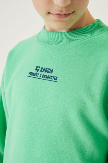 Sweatshirt uni Logomotiv Rundhals Jungen Garcia