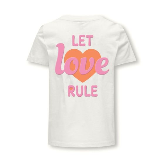 T-Shirt Herz let love rule Mädchen Kids Only