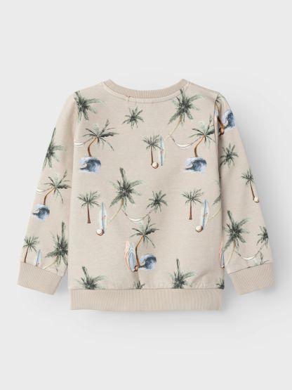 Sweatshirt Palmenmotive Rundhals Jungen name it