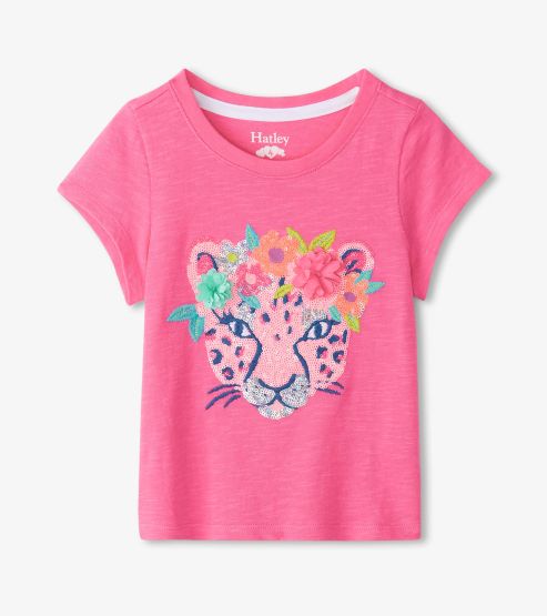 T-Shirt Leopard Blumen Mädchen Hatley