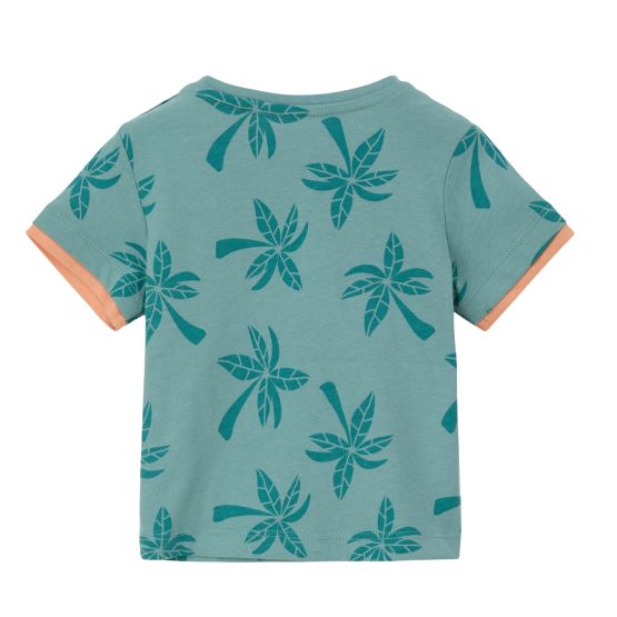 T-Shirt Palmblätter Kontrastsaum Jungen s.Oliver