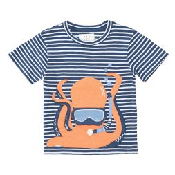 T-Shirt Oktopus Ringel Junge Staccato