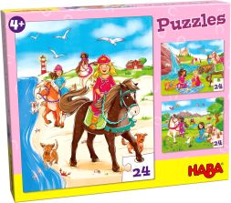 Puzzles Pferdemotive Mädchen Haba