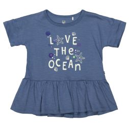 T-Shirt Love the ocean Schößchen Mädchen Basefield