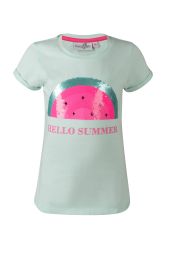 T-Shirt Melone Wendepailletten Mädchen happy girls