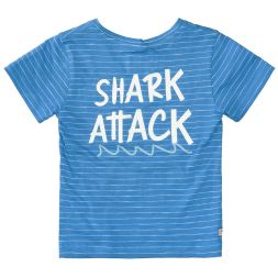 T-Shirt geringelt Hai Brusttasche Jungen Staccato