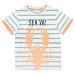 T-Shirt geringelt Krabbe Sea Ya! Jungen Staccato