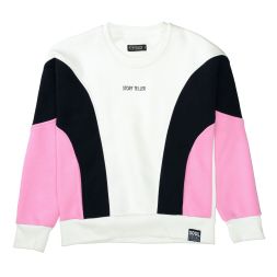 Boxy-Sweatshirt Colourblocking Mädchen Staccato