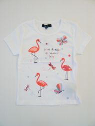T-Shirt Flamingos Glitzer Mädchen Attention