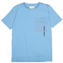 T-Shirt Brusttasche Palmenprint Jungen Saccato