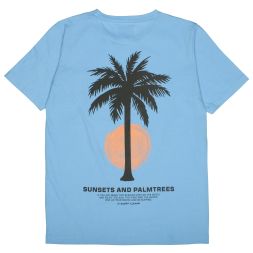 T-Shirt Brusttasche Palmenprint Jungen Saccato