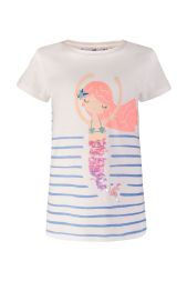 T-Shirt Meerjungfrau geringelt Mädchen happy girls