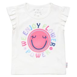 T-Shirt Smiley Flower Power Mädchen Staccato