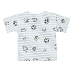 T-Shirt Ballmotive geringelt Jungen Staccato