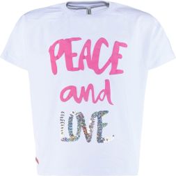 T-Shirt Peace & Love Mädchen Blue Effect