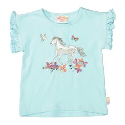 T-Shirt Pferd & Glitzerblumen Mädchen Jette