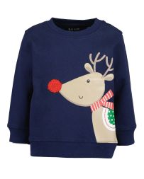 Weihnachts - Sweatshirt Rentier Blue Seven