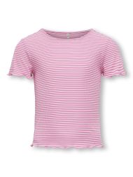 T-Shirt geringelt Rippe cropped Mädchen Kids Only
