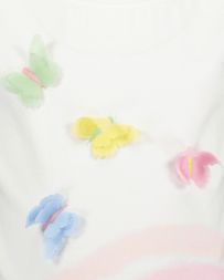 T-Shirt Schmetterlinge 3D Mädchen Blue Seven