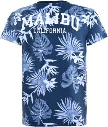 T-Shirt Palmblätter Malibu Jungen Blue Effect