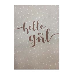 Glückwunschkarte Tupfen hello girl Mädchen Little