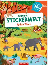 Buch Wimmel-Stickerwelt Wilde Tiere Coppenrath