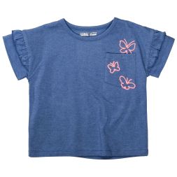 T-Shirt Schmetterling Brusttasche Mädchen Staccato