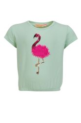 T-Shirt Flamingo gerafft Mädchen Someone
